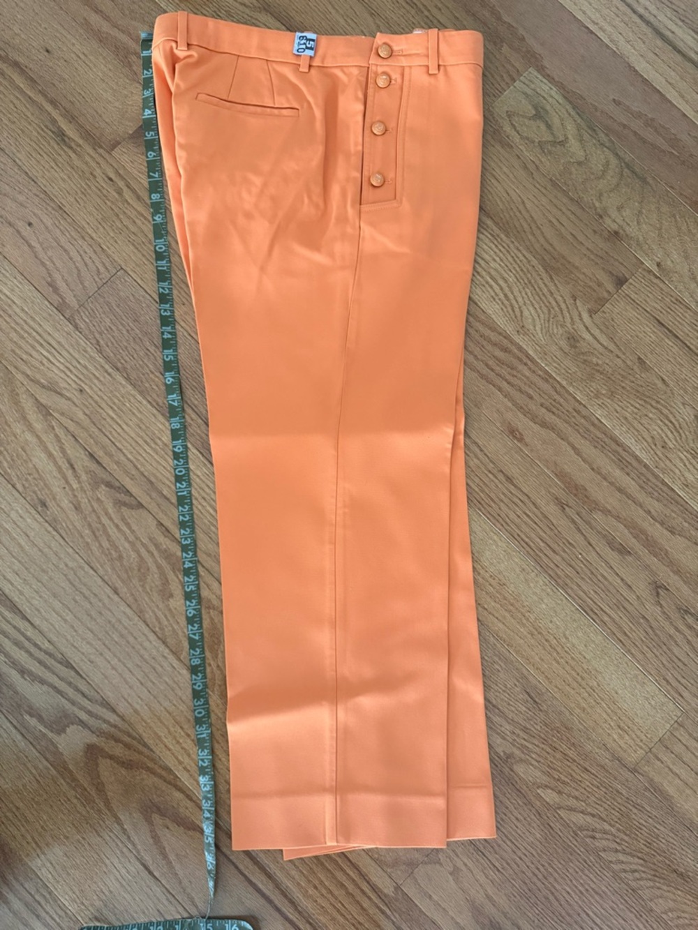 J. Crew Orange Button-Front Trousers